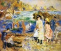 Strand Szene guernsey Pierre Auguste Renoir